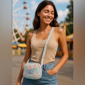 Cath Kidston “It’s raining cats and dogs” OILCLOTH adorable crossbody bag